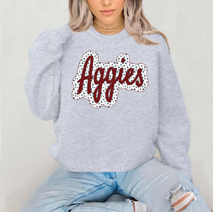 PREORDER AGGIES CURSIVE DOTS