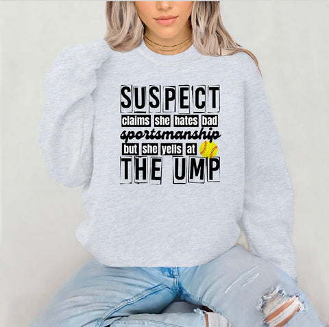 PREORDER SUSPECT CLAIMS SHE HATES BAD SPORTSMANSHIP BUT YELLS AT THE UMP- SOFTBALL