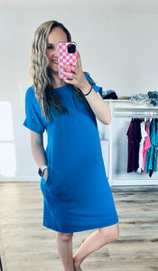 INSTOCK Blue pocket dress